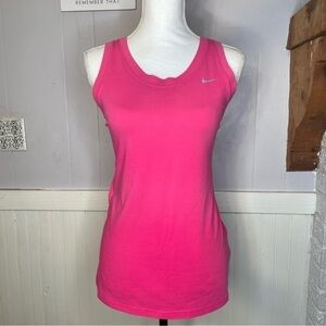 Nike tank Dri-fit cotton tee pink Nike logo size M